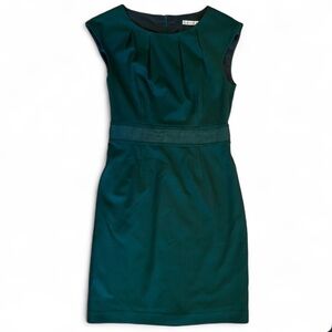 Trina Turk Emerald Green Sheath Dress Cap Sleeves